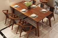 Nên chọn bàn ăn bằng gỗ tự nhiên hay nhân tạo cho thiết kế bếp gia đình?